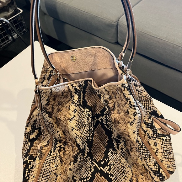 Authentic Coach Snake Skin Fabric Bag - Picture 4 of 7